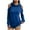 Blue, variant on Otntypg Off the Shoulder Hoodie Tops for Women Lightweight Casual Fall Long Sleeve Hooded Pullover Sweatshirts Trendy Basic Solid Color Athletic Workout T-Shirts Blue XXL