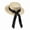 Black, variant on Sun Hats for Women, French Flat-Top Wheat Straw Hat, Rustic Woven UV Protection Sun Hat for Summer Beach Vacation Outdoor Use Green