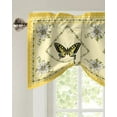 thumbnail image 2 of Daisy Flower Butterfly Kitchen Valance Curtain Window Valance for Living Room Bedroom Tie Up Valance Curtain, 2 of 6