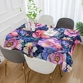 thumbnail image 2 of Yayeee Tablecloths 60" x 108" Rectangle Wrinkle Resistant Party Table Cover, Colorful Art Flowers, 2 of 8