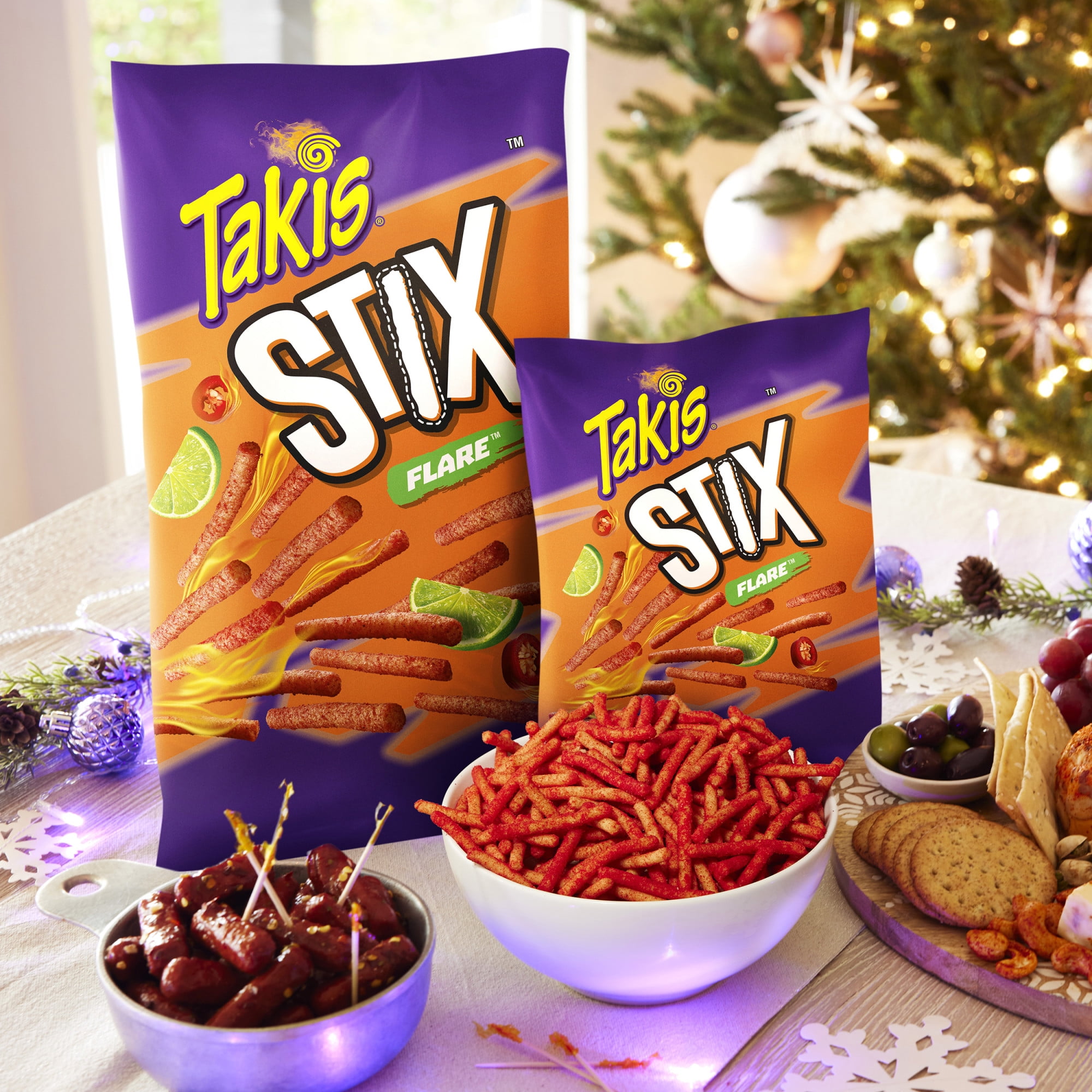 Takis Flare Stix 9.9 oz Sharing Size Bag, Chili Pepper & Lime Corn Snack Sticks