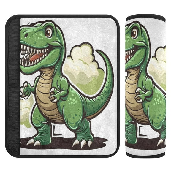 ALAZA Cute Dinosaur Car Seat Belt Adjuster Neck Covers Shoulder Cushions Pads S