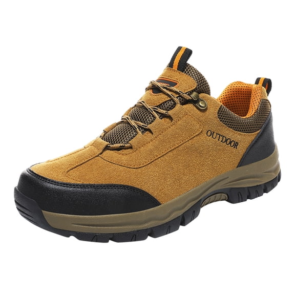 YUHAOTIN Mens Work Shoes Mens Slip On Sneakers Fashion Spring and Summer Men Sports Shoes Thick Soles Non Slip Hiking Shoes Casual Outdoor Sports Style