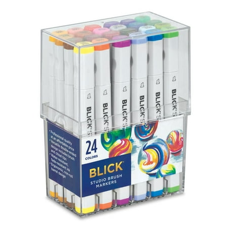 - Blick Studio Brush Markers - Assorted Colors, Set of 24