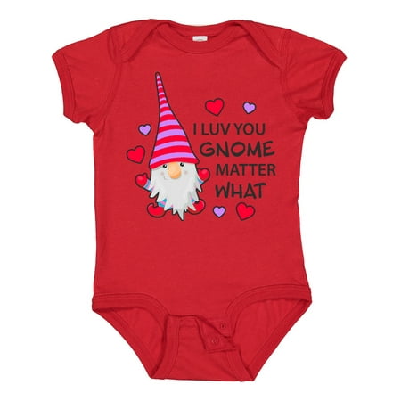 

Inktastic I Luv You Gnome Matter What with Gnome and Hearts Boys or Girls Baby Bodysuit