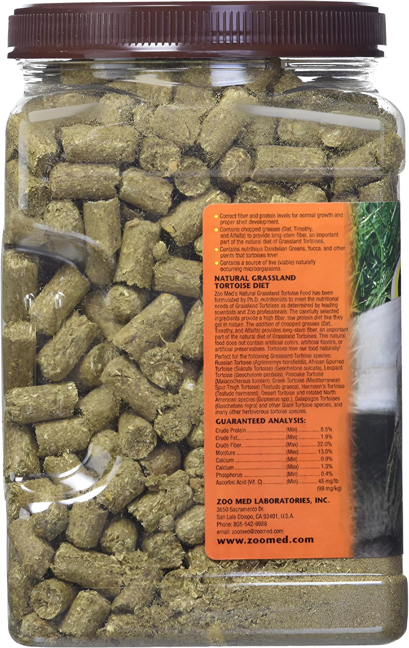 Zoo Med Natural Grassland Tortoise Food - 35 oz
