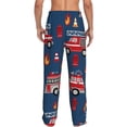 thumbnail image 3 of Balery Fire Truck 1 print Men's Pajama Pants,Ultra Lightweight Pjs,Lounge Pant-XX-Large, 3 of 9