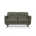 thumbnail image 2 of Bowery Hill Tufted Leather Loveseat in Pesto Green, 2 of 2