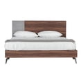 thumbnail image 2 of Benjara Leen King Size Bed with Tall Headboard, Italian Faux Concrete, Brown, 2 of 6