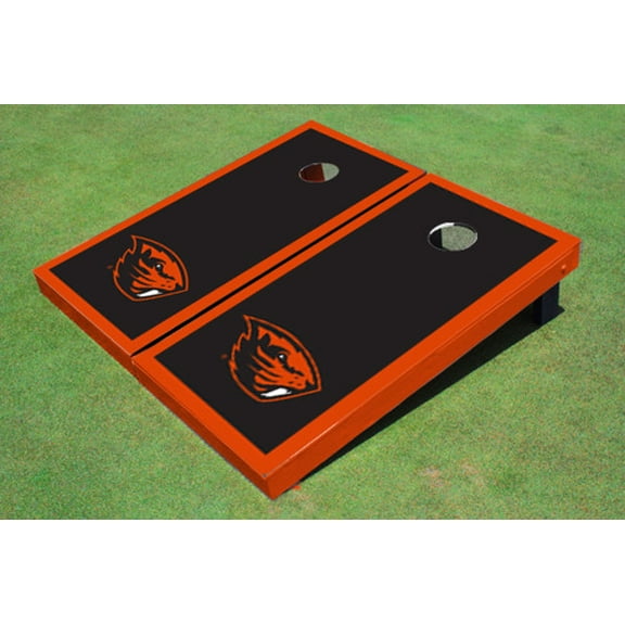Oregon State University Orange Matching Border Cornhole Boards