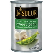 Le Sueur Very Young Small Sweet Peas with Mushrooms & Pearl Onions, 15 oz, Can