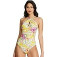 thumbnail image 2 of Bleu Rod Beattie CANARY GOLD Paradiso High Neck Mio One-Piece Swimsuit, US 6, 2 of 3