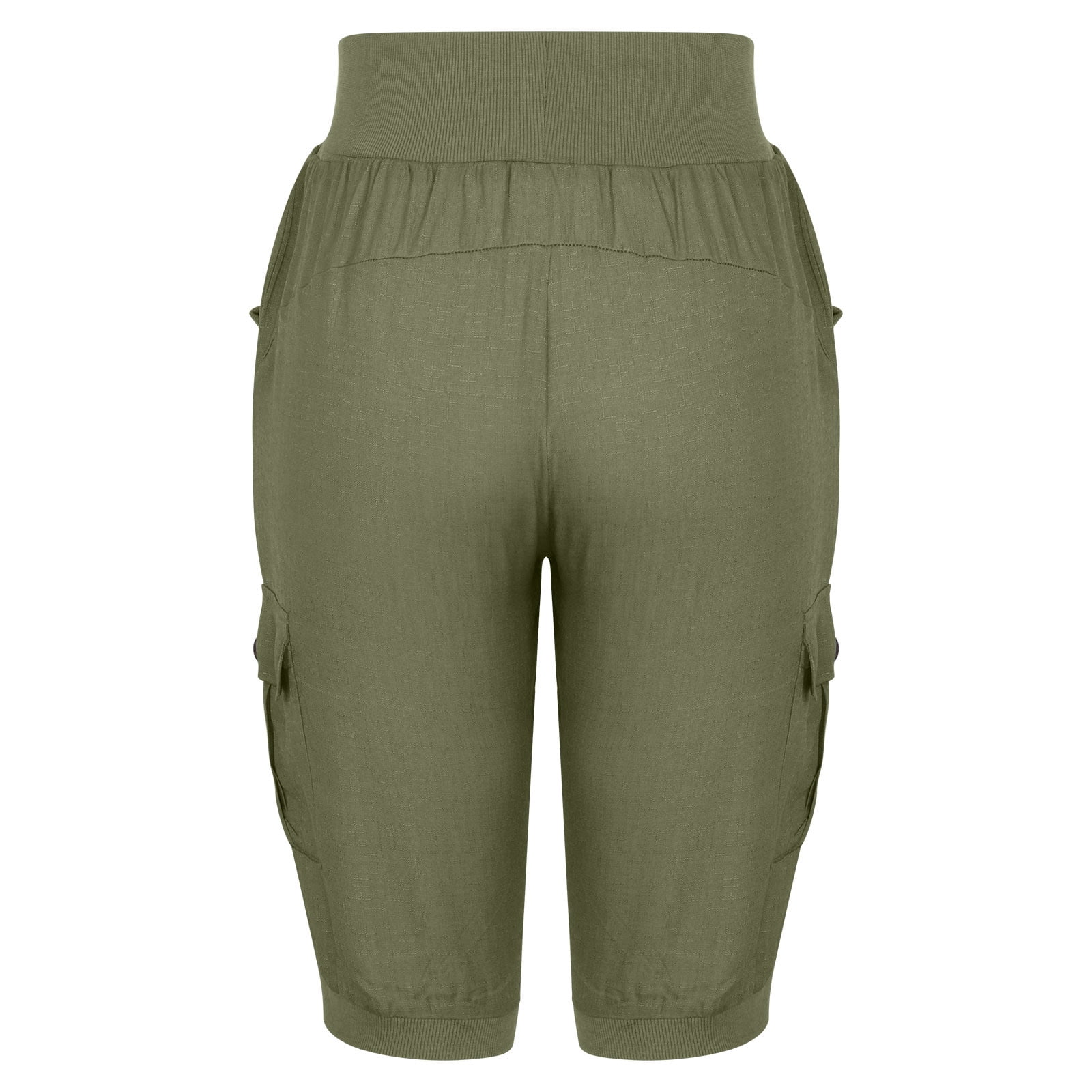 OSFVNOXV Cotton Linen Pants for Women Plus Size Athletic Capri Leggings Solid Color Loose Fit Straight Wide Leg Trousers with Pocket for Yoga Gym Workout Mothers Day Gifts Bulk