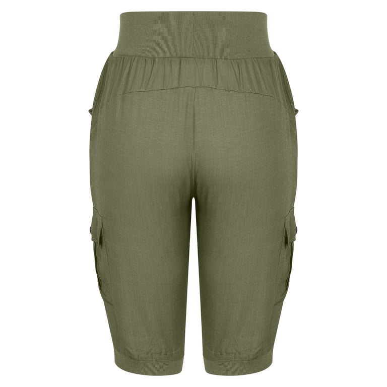 Women's Capri Yoga Pants - Quick Dry High Waisted Hiking Lightweight Outdoor Pants With Pockets