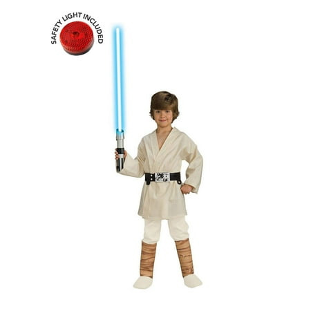 Star Wars Deluxe Luke Skywalker Costume Kit With Safety Light - Kids M