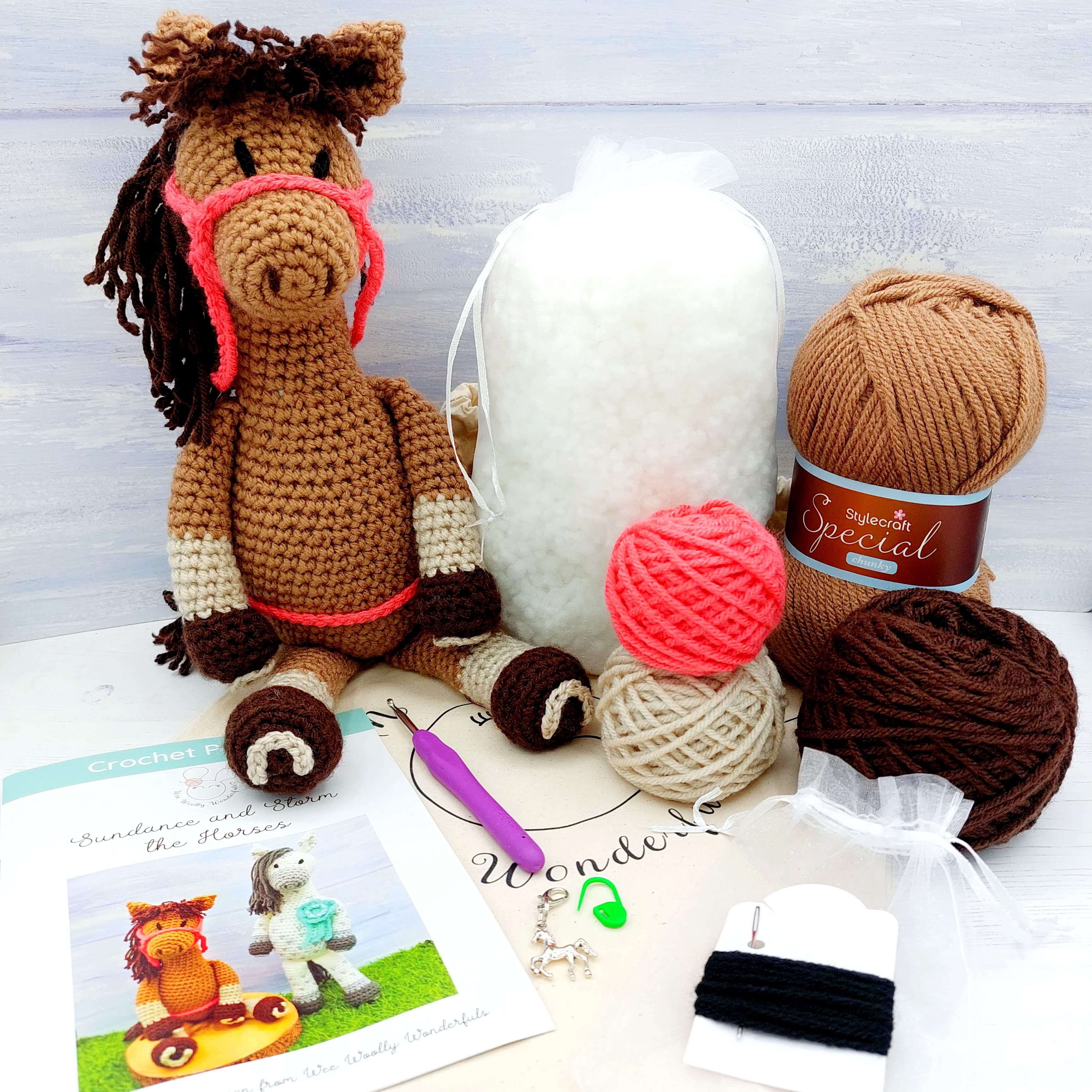 Horse Crochet Kit - Sundance and Storm the Ponies (Sundance the Horse Kit)