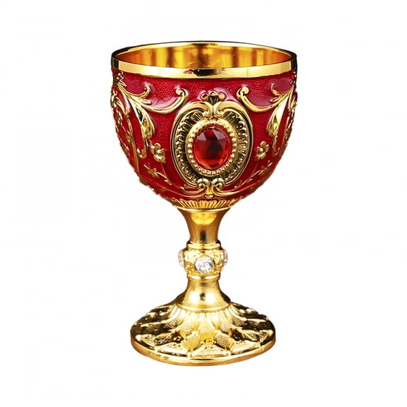 ACDANC Handmade Goblet Chalice,Vintage Engraving Wine Liqueur Cup,Food Safe Sturdy Drinking Vessel Shot Glasses for Weddings Home Decor Blessings