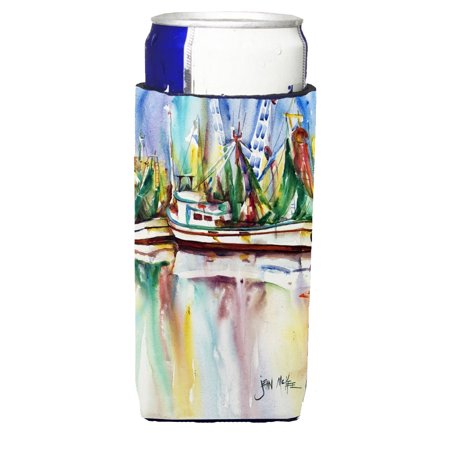 

Carolines Treasures JMK1156MUK Ocean Springs Shrimp Boats Ultra Beverage Insulators for slim cans Slim Can multicolor