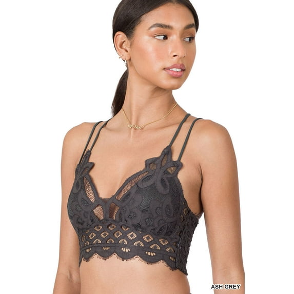 Niobe Clothing Womens Crochet Lace Bralette Top