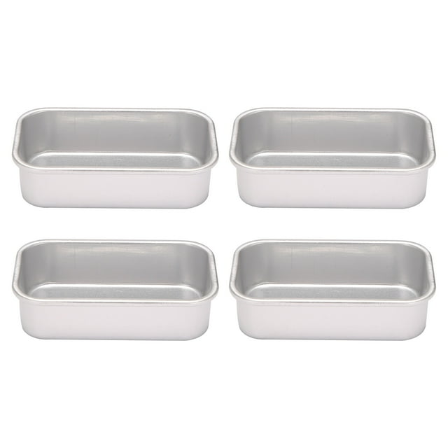 4Pcs Aluminum Alloy Loaf Tin Rectangular Non-Stick Bread Mould Bread Loaf Pans Baking Tools Kitchen Dining Bar Supplies