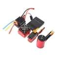 thumbnail image 1 of Esc Motor sin escobillas de 3100KV, Motor resistente al agua 3650 con 60A sin escobillas ESC 25kg, tarjeta de programación de disipador térmico Servo Digital para coche de control remoto 1/8 1/10 Eccomum Esc, 1 of 7