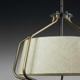 thumbnail image 4 of Progress Lighting Hangar 3-Light Pendant, Steel, Brushed Nickel, Off-White Linen Shade, 4 of 16