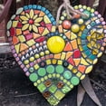 thumbnail image 3 of Resina en forma de corazón Escultura Cuarto de baño Decoración de la pared rústica Arte de la boda Decoración de artesanía Jardín Yard Patios Destacados para el hogar Regalos Inevent HA028549-00B, 3 of 7