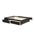 thumbnail image 5 of LEGAHOME Full Bed with Trundle and Storage Drawers, Modern Full Size Solid Wood Platform Bed Frame with Trundle Included, No Box Spring Needed, Daybed Trundle Bed for Teens Adults, Espresso, 5 of 10