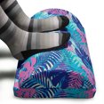 thumbnail image 3 of Leaf Foot Rest, Digital Neon Vivid Colored Island Oceanic Flowers and Leaves, Non-Slip Backing Adjustable Ergonomic Memory Foam Leg Support for Office, Turquoise Dark Blue, by Ambesonne, 3 of 5