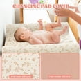 thumbnail image 2 of Changing Pad Cover Easy to Clean Baby Diaper Soft Changing Pad Sheets Flexible Changing Table Pad Cover Comfortable Cotton Fitted Diaper for Baby Girls, 2 of 10