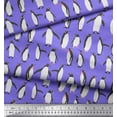 thumbnail image 2 of Soimoi Purple Heavy Canvas Fabric Penguin Ocean Fabric Prints By Yard 58 Inch Wide, 2 of 3
