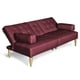 thumbnail image 5 of Sofá Cama De Lino Rojo Modelo Queen Makora Con Portavasos, 5 of 10