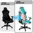 thumbnail image 5 of Xoenoiee Tropical Palm Leaves Pattern Gaming Chair Cover, 4pc/Set Office Chair Cover Stretchable with Armrest/Back Covers/Chair Seat Cover, Gamer Chair Cover Computer Video Game Office Chair Cover, 5 of 7