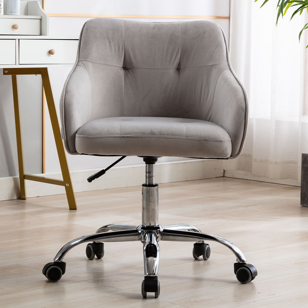 SEVENTH Office Chair with Velvet Upholstered Seat and Back, Office ...