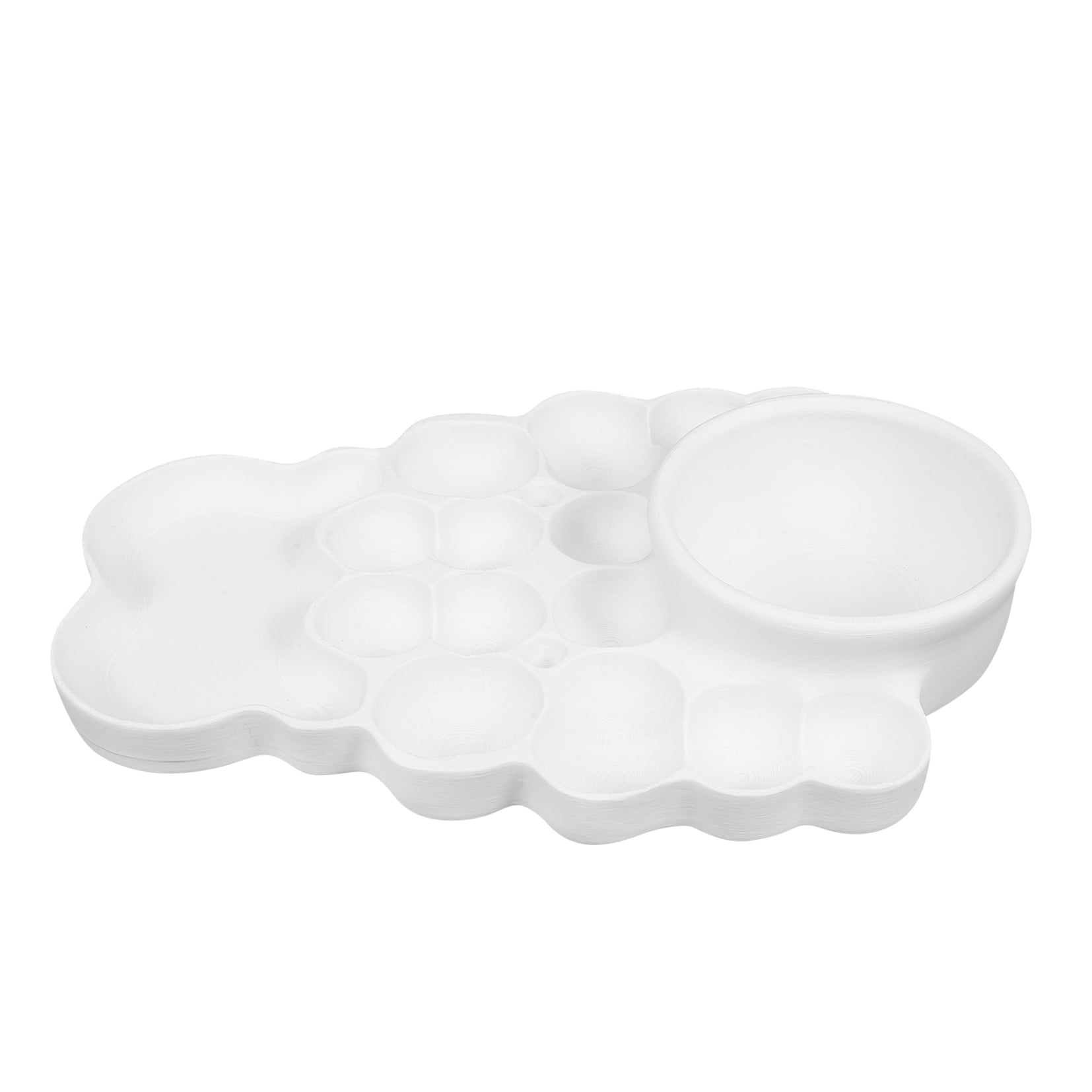 ELAYARD Portable White Plastic Watercolor Palette Tray for Mixing Paints at Home and Art Projects