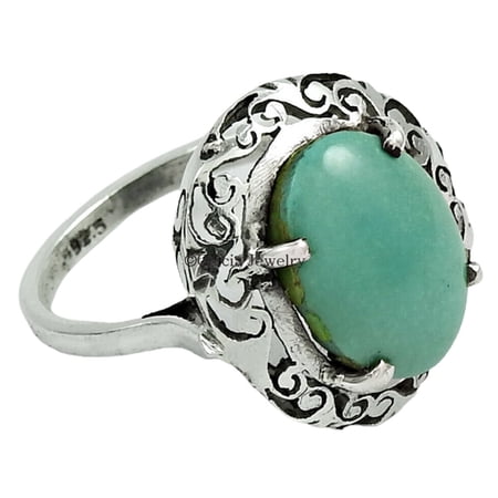 Turquoise Blue Gemstone December Birthstone Ring For Women, Promise Ring, Best Friendship Gift, Organic Ring, Bohemian Initial Ring, Silver Oxidized Ring (turquoise, Size 8.5)