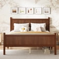 thumbnail image 2 of MODERNLUXE Full Size Platform Bed with Headboard & Footboard,Solid Wood Bed Frame with Under Bed Storage for Teens Adults Guests, Easy Assembly, Dark Walnut, 2 of 8