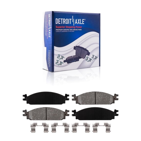 Detroit Axle - Front Brake Pads for 2009-2011 Ford Flex 2010 Taurus 2009-2010 Lincoln MKS 2010 MKT, Ceramic Brake Pads w/ Hardware Replacement