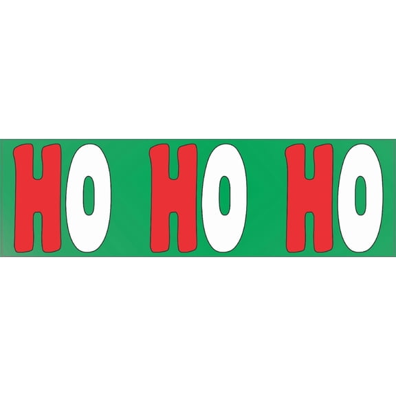 10in x 3in Ho Ho Ho Christmas Vinyl Bumper Sticker Decal Window Stickers Decals