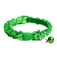 thumbnail image 2 of Shulemin Flower Design Dog Collars Puppy Necklace with Bell Charm for Small Dogs,Grass Green, 2 of 7