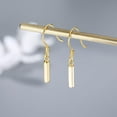 thumbnail image 5 of 925 Sterling Silver Bar Drop Earrings for Women Teens Minimalist Bar Dangle Earrings Drop, 5 of 5
