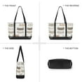 thumbnail image 6 of FORMRS Canvas Laptop Tote Bag for Women with 15.6" Computer Compartments Shoulder Handbag, Light Gray Cat Pattern, 6 of 7