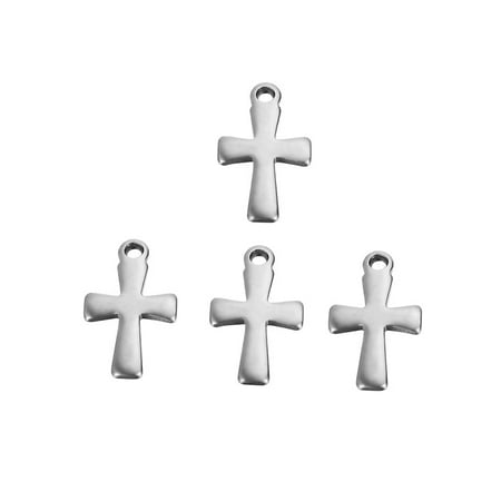 - 20pcs Stainless Steel Cross Charm Pendant Jewelry Findings Supliles 12x7mm