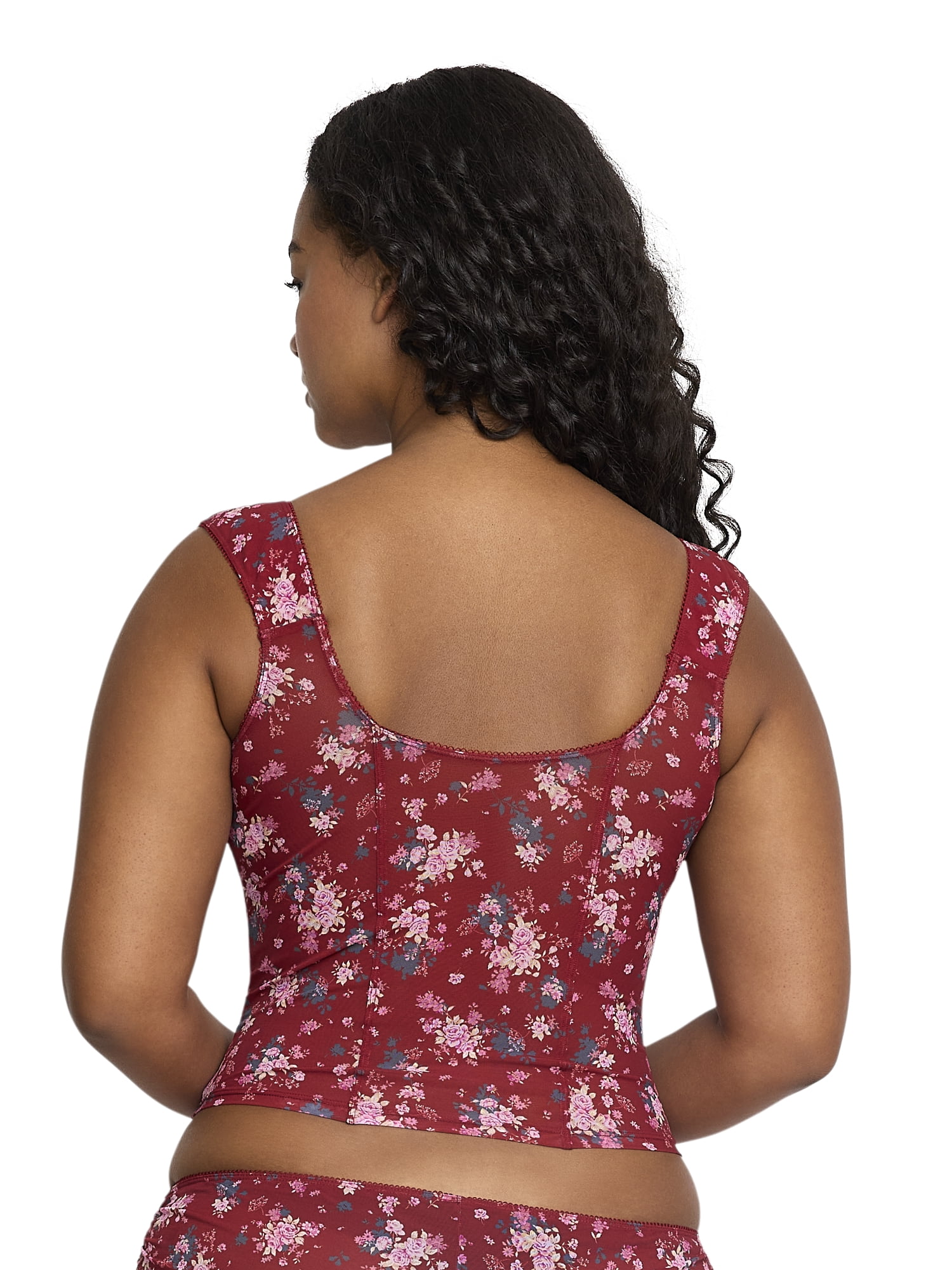 Mills by Millie Bobby Brown Women's Ruched Mesh Longline Bra, Sizes XS-XXXL
