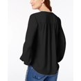 thumbnail image 2 of I.N.C Womens Surplice Wrap Blouse, Black, Small, 2 of 3
