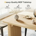 thumbnail image 4 of Tribesigns Modern Dining Table for 6 People, 63-Inch Kitchen Table with Double Robust Pedestal for Dining Room, Natural Wood, 4 of 7
