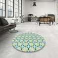 thumbnail image 3 of Ahgly Company Indoor Square Patterned Light Rose Green Novelty Area Rugs, 6' Square, 3 of 6