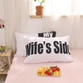 thumbnail image 4 of Move Over Couple Pillowcases King White Black Pillow Cover Letters Patter Microfiber Pillow Case 2 Pack, 4 of 7