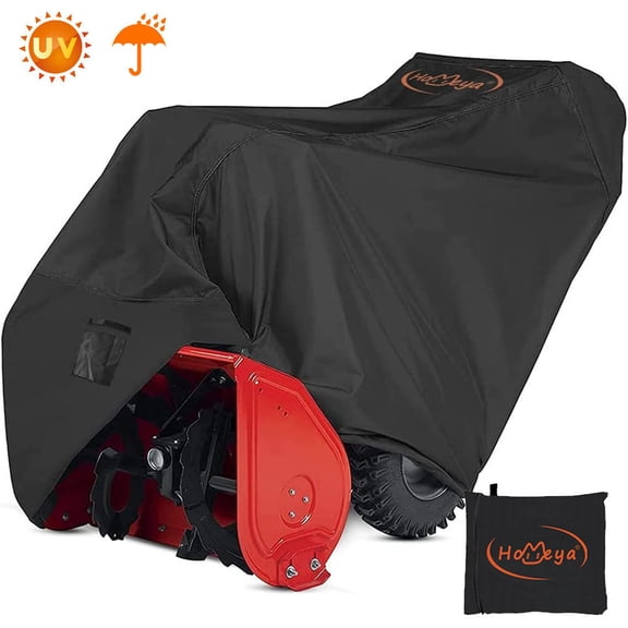 HOMEYA Snow Blower Cover Two Stage Snow Thrower Protection Cover Heavy Duty Waterproof Protector