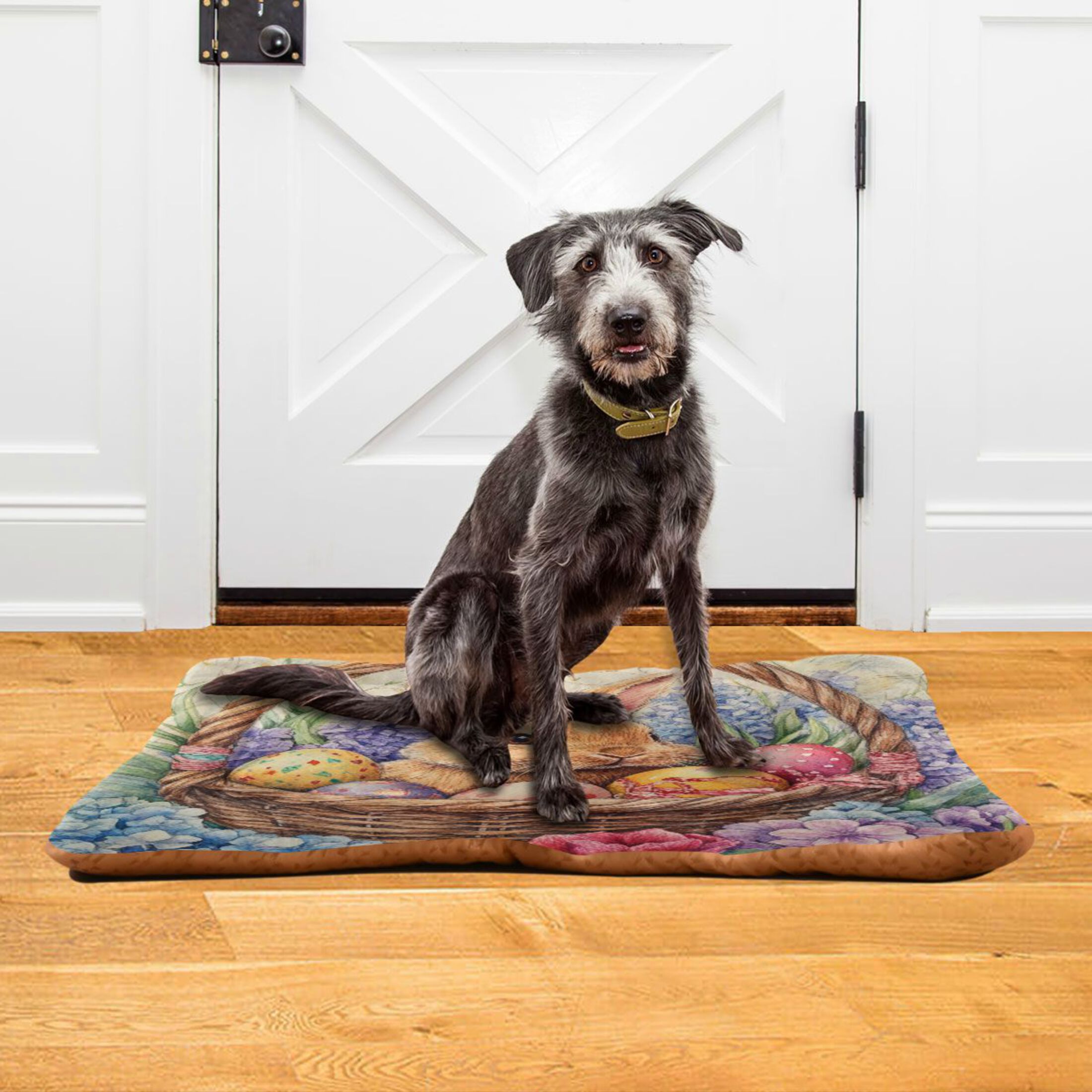 Qxltty Easter Bunny Ped Pad Wear-resistant and Hard to Bite Through Sleeping Pad for Small Medium Large Dogs Winter Pet Bed 36×24in